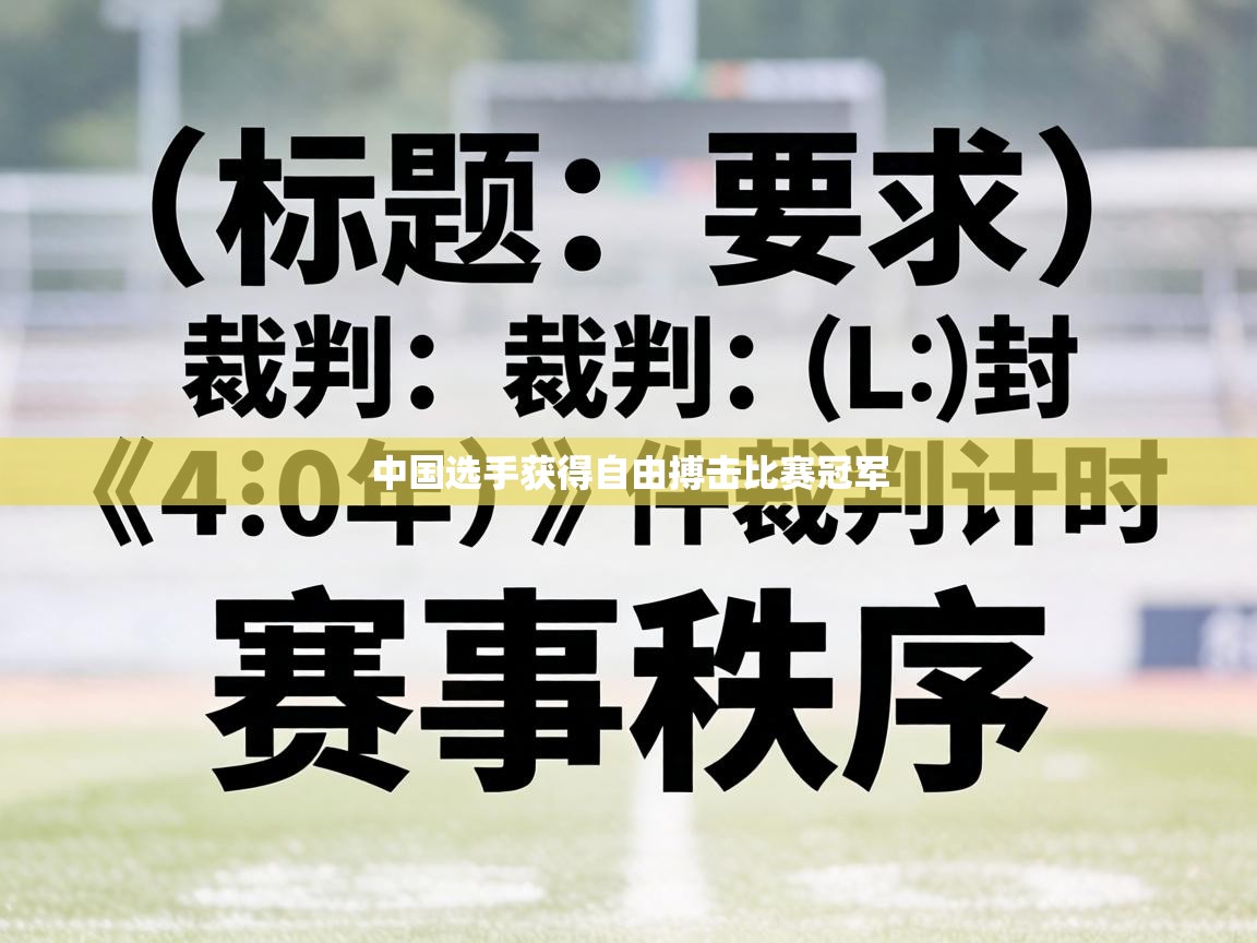 中国选手获得自由搏击比赛冠军  第2张